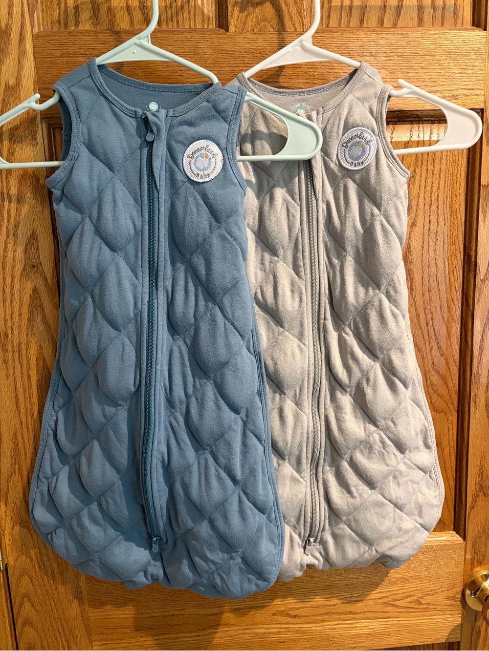 Two Dreamland Baby 0-6 month weighted sleep bags